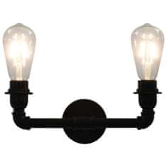 Greatstore fekete kétirányú fali lámpa 2 x E27