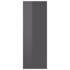 Greatstore magasfényű szürke forgácslap fali polc 45,1 x 16 x 45,1 cm
