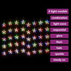 shumee 8 funkciós csillagdíszes fényfüggöny 200 színes LED-del