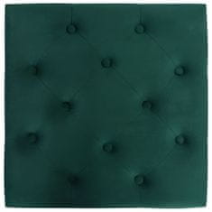 Greatstore sötétzöld bársony ülőke 60 x 60 x 36 cm