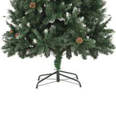 shumee műkarácsonyfa fenyőtobozokkal és fehér csillámmal 210 cm