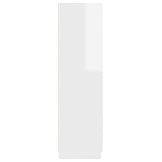 shumee magasfényű fehér forgácslap patikaszekrény 30 x 42,5 x 150 cm