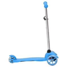 Greatstore kék háromkerekű gyermekroller állítható alumínium kormánnyal