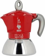 0006942 MOKA Induction kávéfőző 2 csészéhez, piros