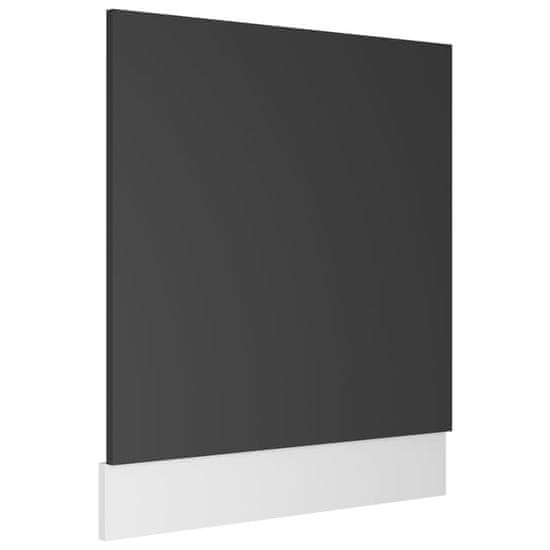 Vidaxl szürke forgácslap mosogatógép-panel 59,5 x 3 x 67 cm 802564