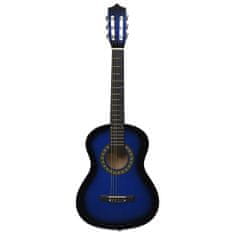 shumee kék 1/2-es klasszikus gitár kezdőknek és gyereknek tokkal 34"