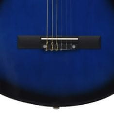 Vidaxl kék 4/4-es klasszikus gitár kezdőknek tokkal 39" 3055599