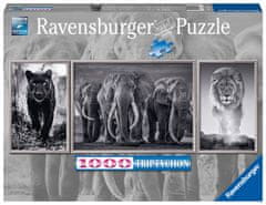 Ravensburger Párduc, elefánt és oroszlán panoráma kép, 1000 db