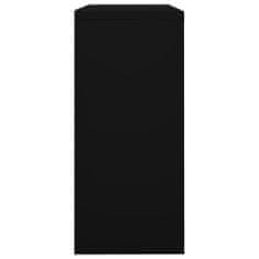 Greatstore fekete-fehér acél tolóajtós szekrény 90 x 40 x 90 cm