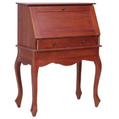 shumee 283841 Secretary Desk Brown 78x42x103 cm Solid Mahogany Wood