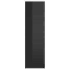 Greatstore magasfényű fekete forgácslap fali polc 75 x 16 x 55 cm