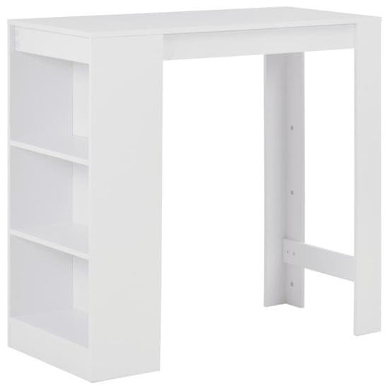 shumee  fehér bárasztal polccal 110 x 50 x 103 cm