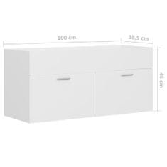 Greatstore fehér forgácslap mosdószekrény 100 x 38,5 x 46 cm