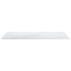 Greatstore fehér edzett üveg asztallap márványdizájnnal 100 x 50 cm 6 mm