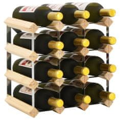 Greatstore tömör fenyőfa bortartó állvány 12 palackhoz