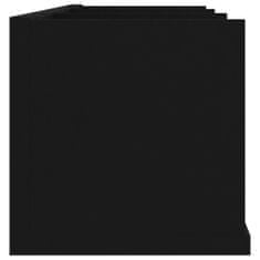 shumee fekete forgácslap CD-tartó fali polc 75 x 18 x 18 cm
