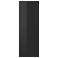 Greatstore magasfényű fekete forgácslap fali polc 45,1 x 16 x 45,1 cm