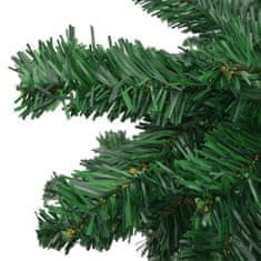 Vidaxl zöld megvilágított műkarácsonyfa gömb szettel 240 cm L 3077577