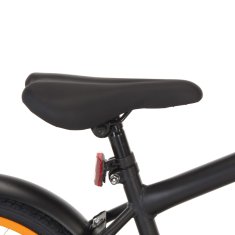 Greatstore fekete és narancssárga gyerekkerékpár elülső hordozóval 18"