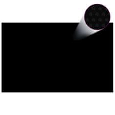 shumee fekete és kék napelemes lebegő PE medencefólia 800 x 500 cm