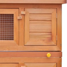 Greatstore kültéri fa nyúlketrec kisállatok számára 4 ajtóval