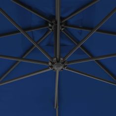 Greatstore azúrkék konzolos napernyő acélrúddal 300 cm