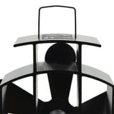 Greatstore fekete hővel meghajtott ötlapátos kandalló ventilátor