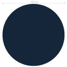 Greatstore fekete és kék napelemes lebegő PE medencefólia 417 cm