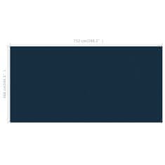shumee fekete és kék napelemes lebegő PE medencefólia 732 x 366 cm