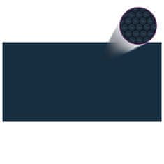 Greatstore fekete és kék napelemes lebegő PE medencefólia 600 x 300 cm