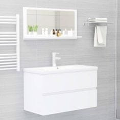 Greatstore fehér forgácslap fürdőszobai tükör 80 x 10,5 x 37 cm