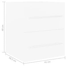 Greatstore fehér forgácslap mosdószekrény 41 x 38,5 x 48 cm