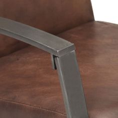 Greatstore antikolt barna valódi bőr kétszemélyes kanapé