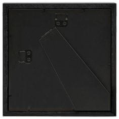 Greatstore 3 db 3D-s fekete fényképkeret 20x20 cm-es képhez 28 x 28 cm