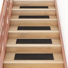 Greatstore 15 db barna négyszögletes öntapadó lépcsőszőnyeg 76x20cm