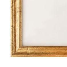 Greatstore 3 db aranyszínű MDF fali/asztali fényképkeret 18 x 24 cm
