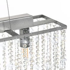 shumee ezüstszínű mennyezeti lámpa kristálygyöngyökkel 104 cm E14 