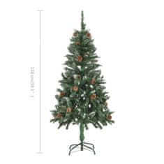 shumee műkarácsonyfa fenyőtobozokkal és fehér csillámmal 150 cm