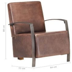 Greatstore antikolt barna valódi bőr fotel