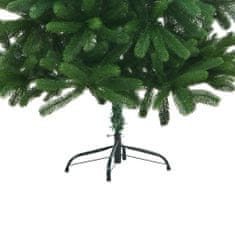 Vidaxl zöld megvilágított műkarácsonyfa gömb szettel 180 cm 3077727