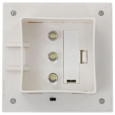 shumee 6 db négyszögletes fehér kültéri napelemes LED lámpa, 12 cm