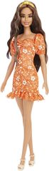 Mattel Barbie Modell 182 - Narancssárga ruha, fehér virágokkal FBR37