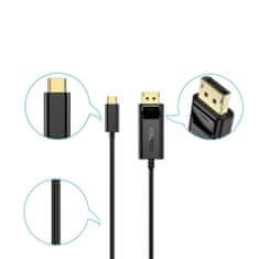 Choetech kábel USB-C / DisplayPort 4K 1.8m, fekete