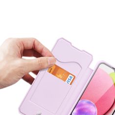 Dux Ducis Skin X bőr könyvtok Samsung Galaxy A03s, rózsaszín