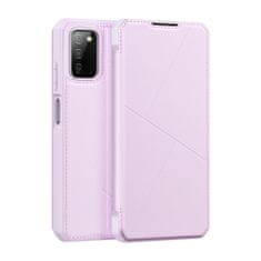 Dux Ducis Skin X bőr könyvtok Samsung Galaxy A03s, rózsaszín
