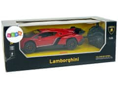 Lean-toys Sportkocsi R/C 1:24 Lamborghini Veneno Red 2.4 G Lights Lamborghini Veneno Red 2.4 G Lights