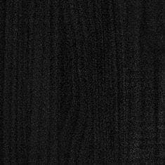 Greatstore fekete tömör fenyőfa ágykeret 100 x 200 cm