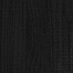 shumee fekete tömör fenyőfa tálalószekrény 60 x 36 x 84 cm