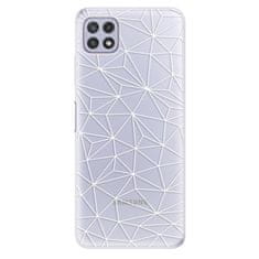 iSaprio Abstract Triangles 03 - white szilikon tok Samsung Galaxy A22 5G