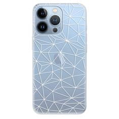 iSaprio Abstract Triangles 03 - white szilikon tok Apple iPhone 13 Pro Max